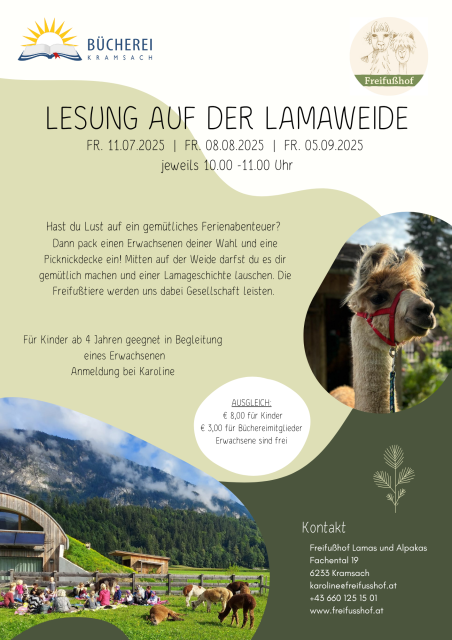 Lesung auf der Lamaweide