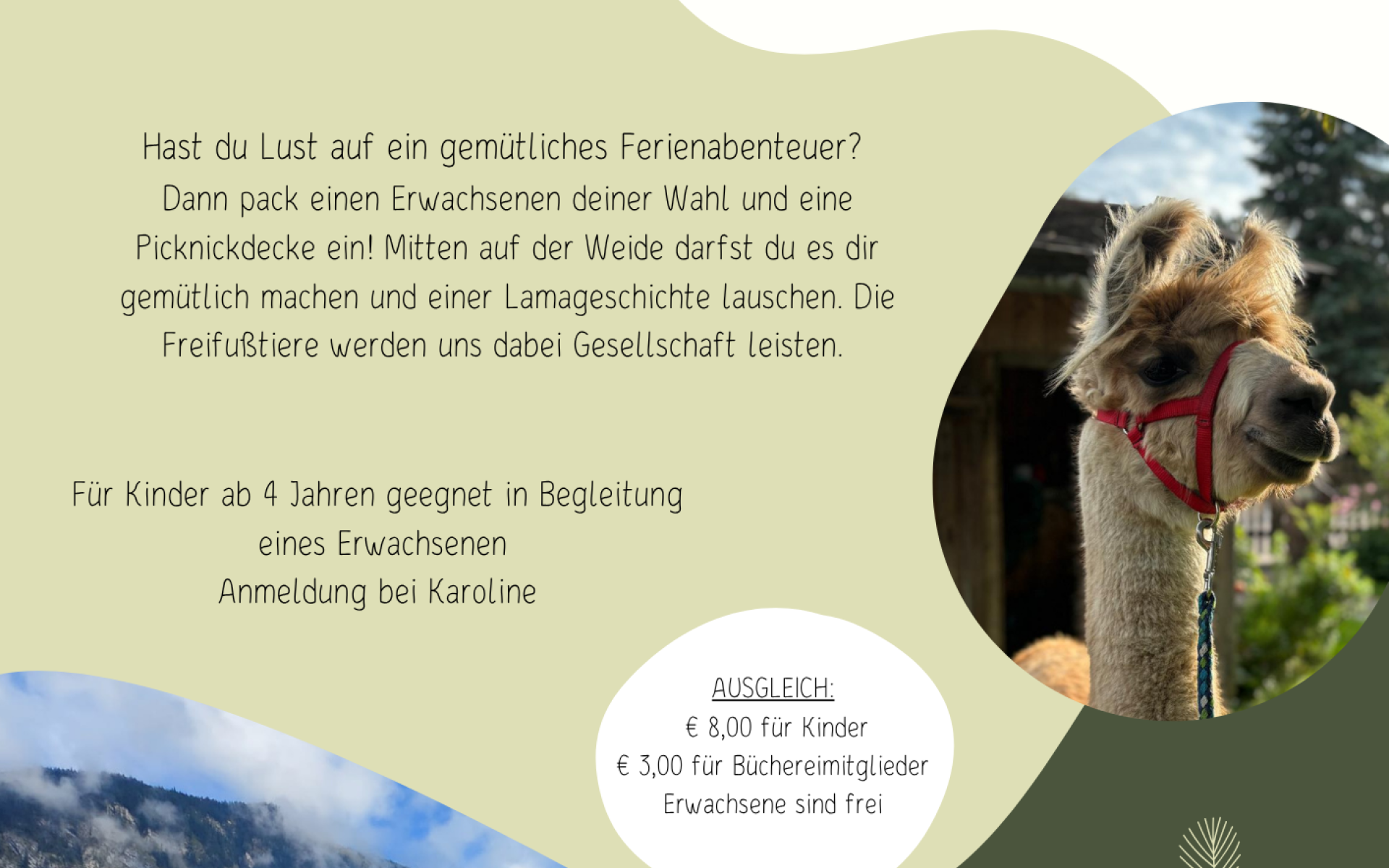 Lesung auf der Lamaweide